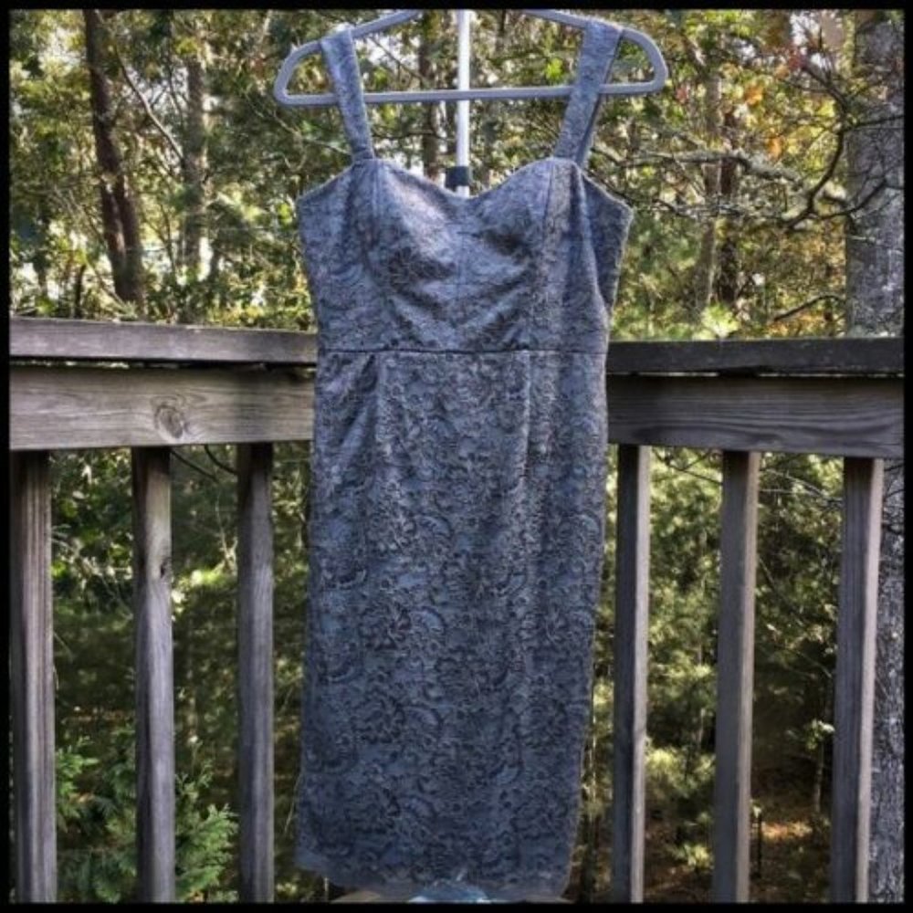 Adrianna Papell Sage Green Lace Dress Fancy Formal